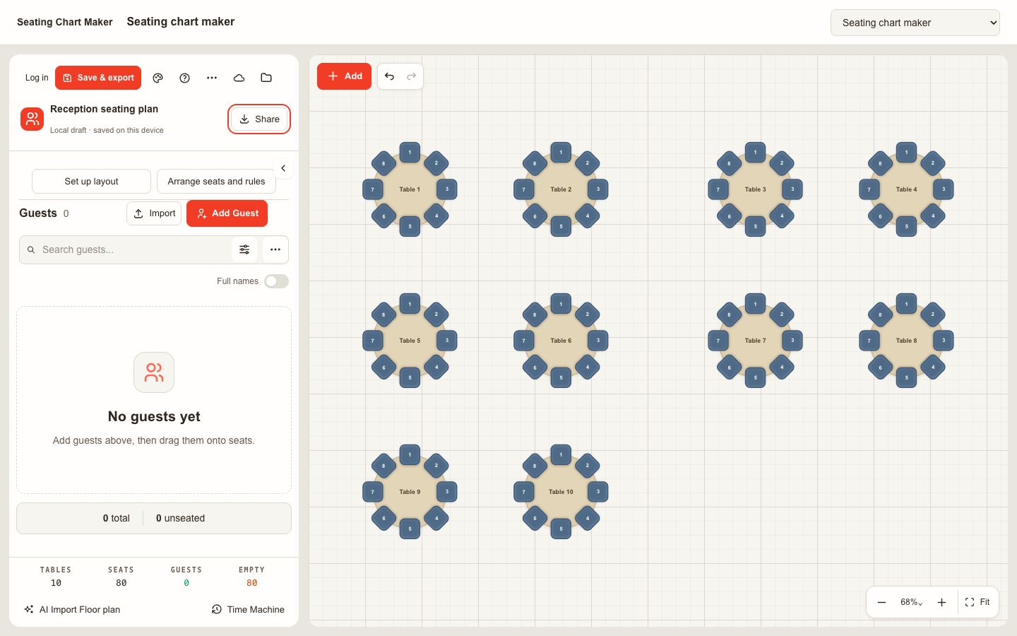 A Change-Control Workflow for Reviewable Seating Plans